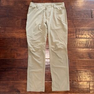 Under Armour Flex Pants Tan Khaki  Performance Golf‎ Stretch Size 34x32 EUC